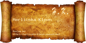 Herlicska Kleon névjegykártya
